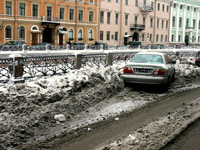 уборка снега в Петербурге